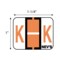 Nevs Tabbie - Filing Labels - Large - Letter K 1" x 1-1/4" Flr Orange XA-T-K - alternate 2